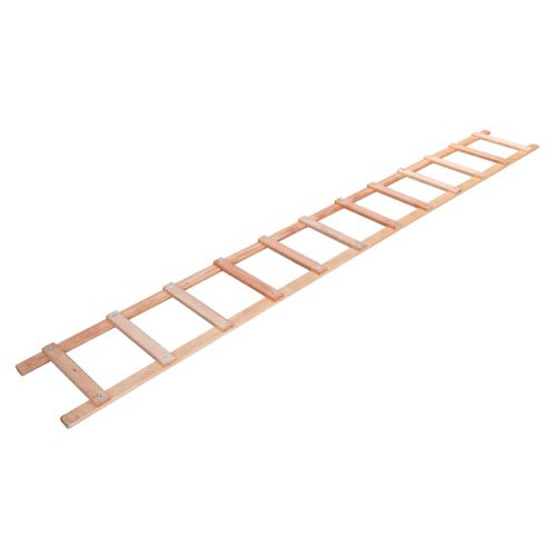 Flat wooden roofer ladder - L. 4 m